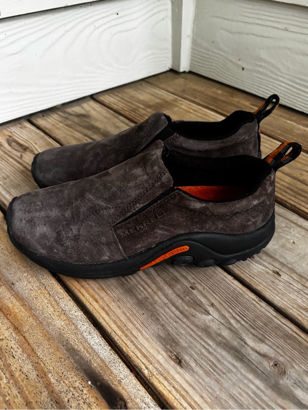 Merrell Jungle Moc Gunsmoke Suede Slip On Comfort Shoes Womens 8